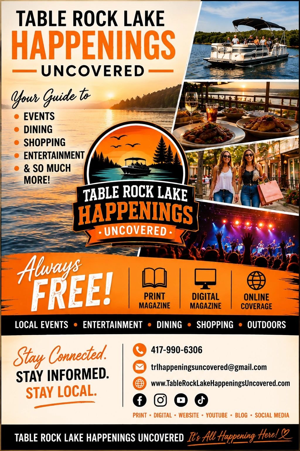 Table Rock Lake Happenings Uncovered events advertisement